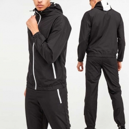 Custom Slim Fit Sweatsuit Blank Streetwear Wholesale Men Windbreaker Tracksuits Set